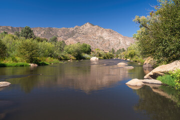 Kern river shown a few miles north of Kernville, California, United States.