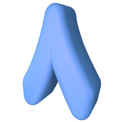 3D Render of arabic cblue  numerals