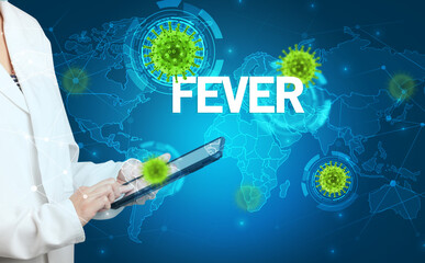 Doctor fills out medical record