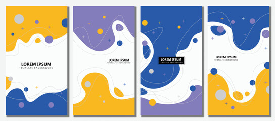 Naklejka premium Abstract modern template set background.