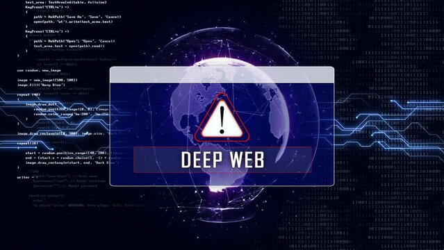 DEEP WEB and Earth Connections Network, Animation, Background, Loop, 4k

