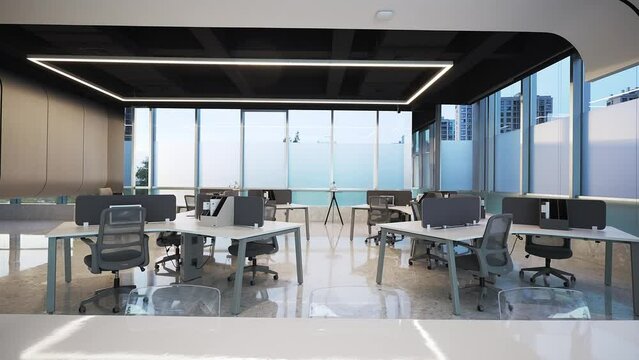 empty modern opened office