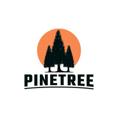 fir tree logo design, mountain, premium vector mountain and spruce design, outdoor logo, camper logo design