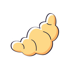 Croissant isolated sketch vector illustration