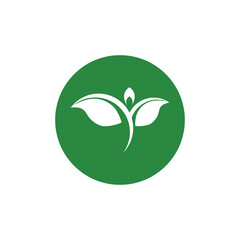 Logos of green Tree leaf ecology nature element vector
