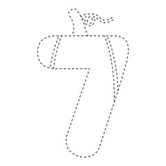 Number 7 tracing worksheet for kids