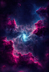 Obraz na płótnie Canvas Deep space illustration of galaxy