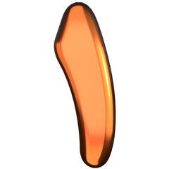 3D Render of arabic copper metal  numerals