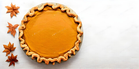 close up of an Pumpkin pie