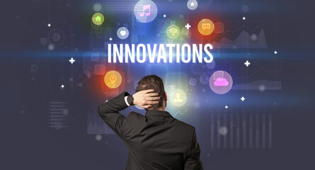 Rear view of a businessman