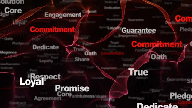 COMMITMENT Keywords Animation, Background, Loop, 4k
