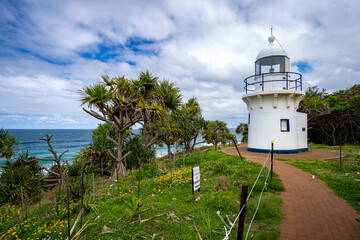 Fototapeta na wymiar Fingal Head Lighthouse built in 1872