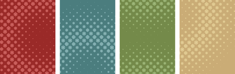 Snowflake abstract backgrounds. Christmas vector pattern design.