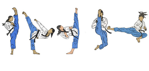 taekwondo vector llustration