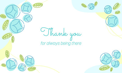 Flower Frame Background - Thank you card