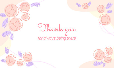 Flower Frame Background - Thank you card