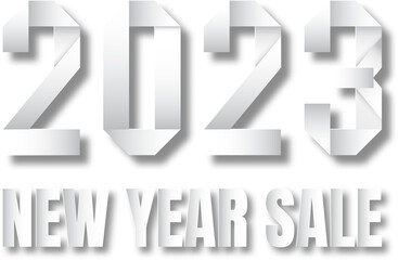 2023 happy new year. 2023 PNG Transparent Images. numbers paper style. PNG. greeting card.