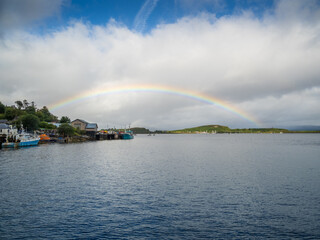 Rainbow Over Oban Harbour