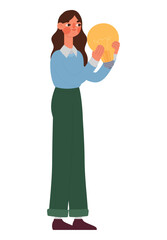 woman having an idea