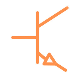 Obraz premium transistor symbol outline icon