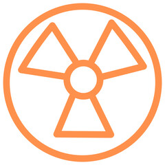 Obraz premium nuclear sign outline icon