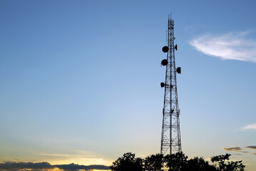 telephone  tower is a steel structure Built to support the installation of antennas which It is a device used to transmit or receive radio waves for telephone user communication.