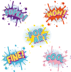 Fotobehang Pop Art Pop art  stickers  © Veranika