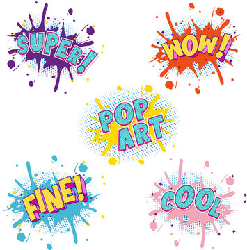 Fototapeta Pop art  stickers