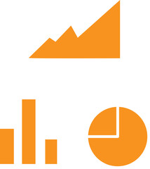 Graph vector icon illustration on white background..eps