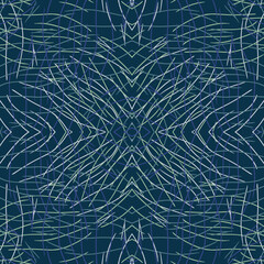 Seamless fractal pattern in vector format for printed fabrics or any other purposes. Every object is grouped base on color so the pattern is editable, tileable and easy to use.