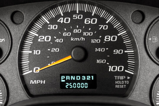 250,000 miles or kilometers on car odometer