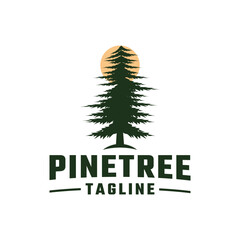 fir tree logo design, mountain, premium vector mountain and spruce design, outdoor logo, camper logo design