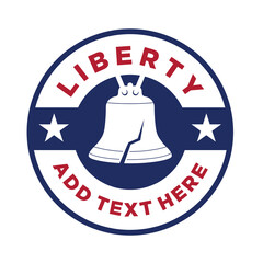 liberty bell logo vector