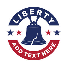 liberty bell logo vector