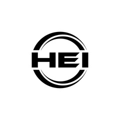 HEI letter logo design with white background in illustrator, vector logo modern alphabet font overlap style. calligraphy designs for logo, Poster, Invitation, etc.