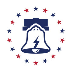 liberty bell logo vector