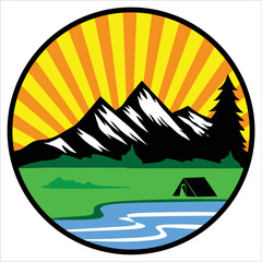 mountain logo illustration