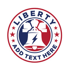liberty bell logo vector