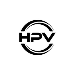 HPV letter logo design with white background in illustrator, vector logo modern alphabet font overlap style. calligraphy designs for logo, Poster, Invitation, etc.