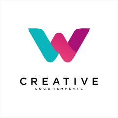 Letter W logo icon design template