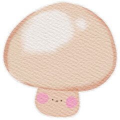 cute vegetable champignon mushroom emotion.