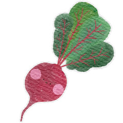 cute vegetable beetroot emotion.