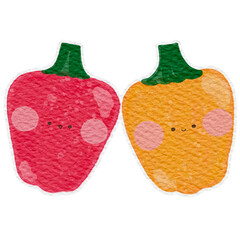 cute vegetable bell pepper emotion.