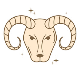 beige capricorn constellation