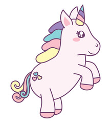Obraz na płótnie Canvas baby unicorn illustration