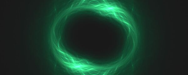 green smoke round hole abstract background