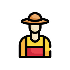 farmer agriculture filled outline icon