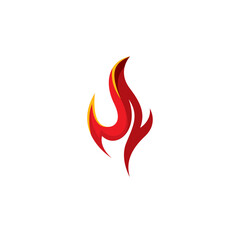 Fire Logo Vector Illustration, Fire Background
