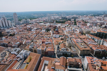 Aerial view of the city of Madrid, Spain.