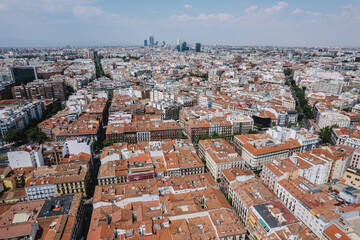 Obraz premium Aerial view of the city of Madrid, Spain.